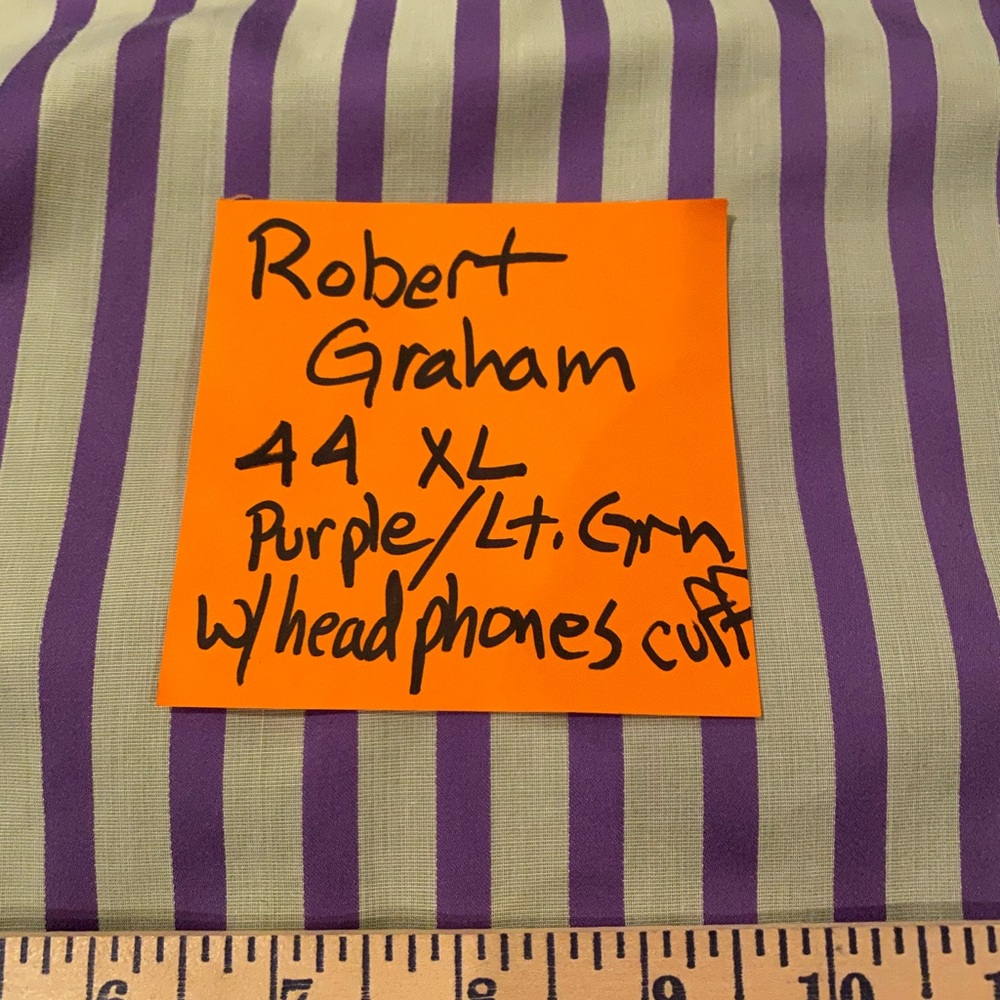 Robert Graham XL LS Button Down. Purp/ pale Gr
